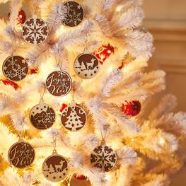 Ornements de Noël en bois