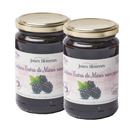 Lot de 2 - Confiture Extra de Mûres sans pépins