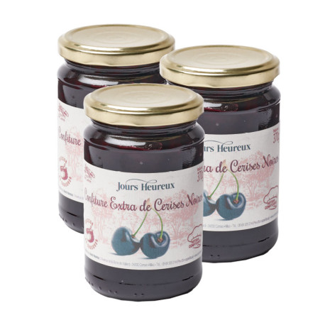 Lot de 3 - Confitures Extra de Cerises noires