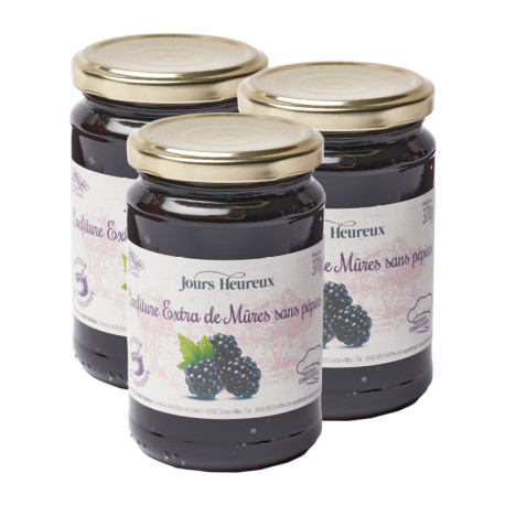 Lot de 3 - Confiture Extra de Mûres sans pépins