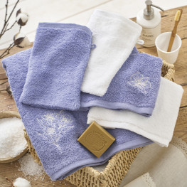Parure de Bain 5 pièces "Nuances de Lilas"