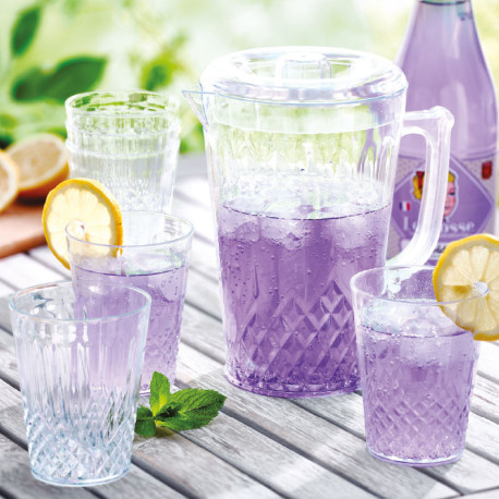 Pichet et ses 6 verres "Rayon de Citron"