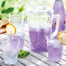 Pichet et ses 6 verres "Rayon de Citron"