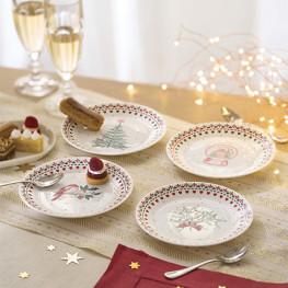 Ensemble de 4 assiettes à Dessert "Rêves d'Hiver"