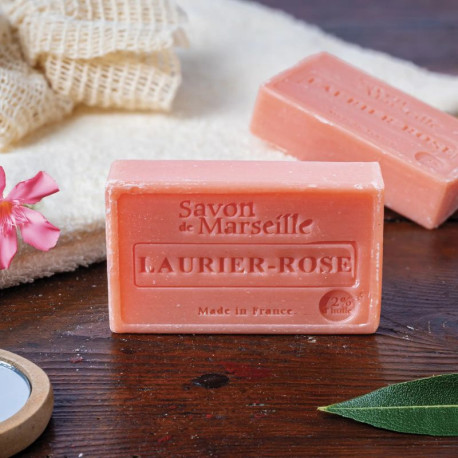 Lot de 2 Savon de Marseille au Laurier Rose