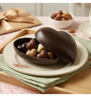 Coeur en chocolat noir...