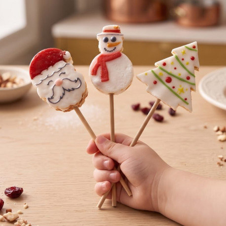 Sucettes de Noël au nougat