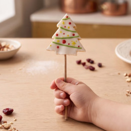 Sucette de nougat Sapin de Noël