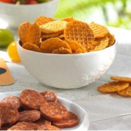 Gaufrettes au Chorizo et Mozzarella