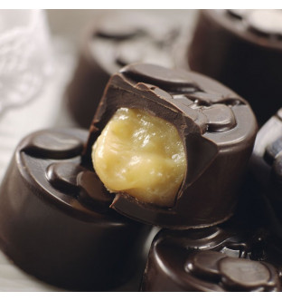 Fins palets de chocolat liqueur onctueuse de mirabelle