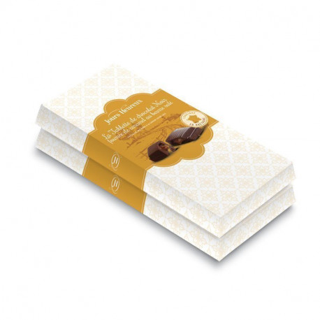Lot de 2 - Tablettes de Chocolat Noir Fourrée au Caramel au Beurre Salé