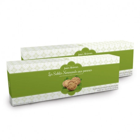 Lot de 2 - Sablés Normands aux Pommes à la Crème d’Isigny AOP