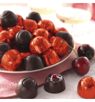 Chocolats fourrés à la cerise et au Kirsch*