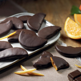 Quartiers d'Oranges enrobés de Chocolat Noir