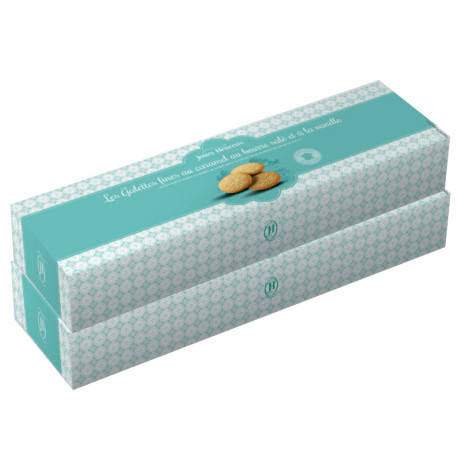 Lot de 2 - Galettes Fines Caramel Beurre Salé et Vanille