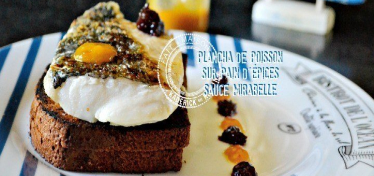 Le filet de poisson à la plancha sur pain d'épices de Kaderik en kuizinn