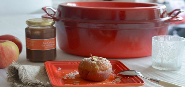 Pommes au four à la crème de marron 