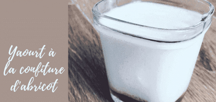 Yaourt MAISON à la confiture d'abricot 