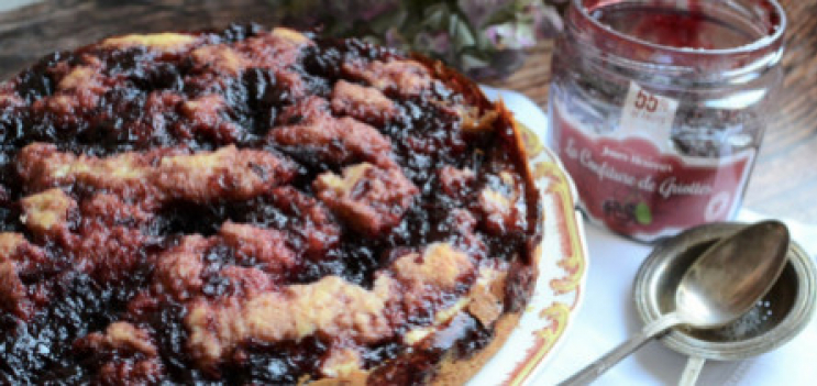 La Tarte moelleuse à la Confiture de Griottes