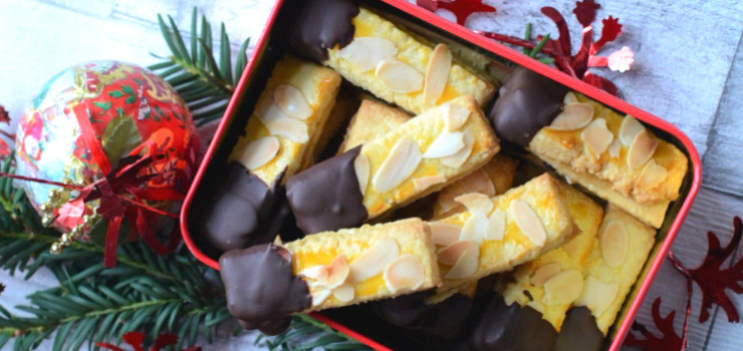 Les buchettes chocolat amande et confiture de Noël