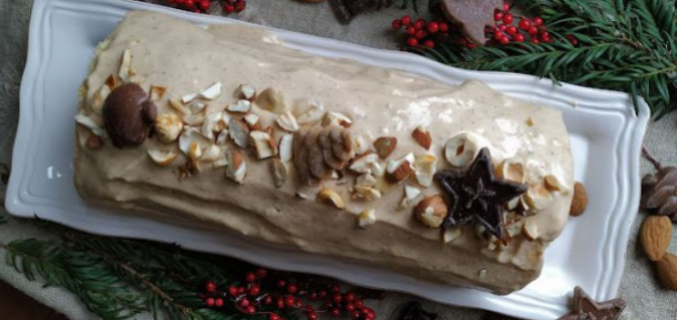 Bûche roulée au praliné