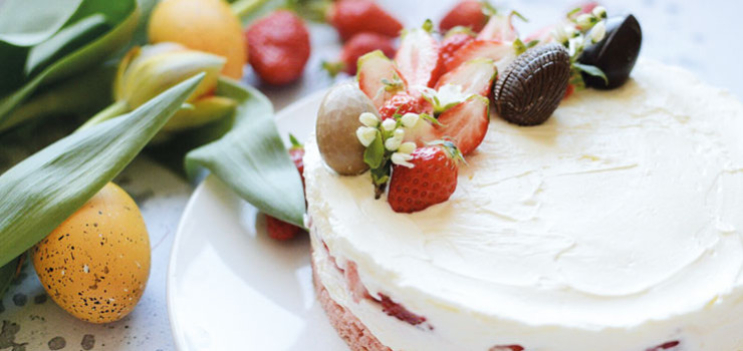 Cheesecake Fraises et biscuits roses de Reims