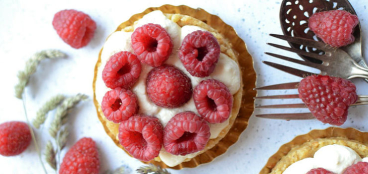Tartelettes sans cuisson Framboises et Petits Beurre