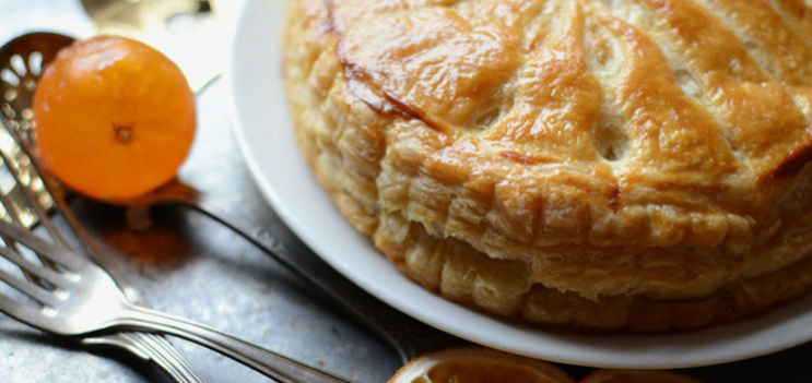 Galette des Rois noisettes mandarine confite